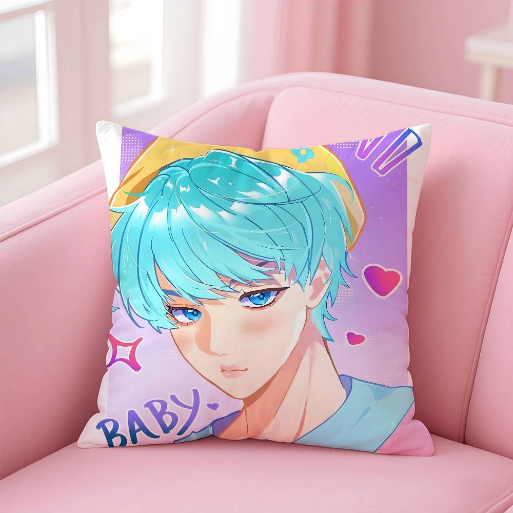Saja Boys KPopS D-Demon H-Hunters Pillow Case Pattern Printed Pillowcase for Living Room Sofa Cushion Cover & Bedroom Decor
