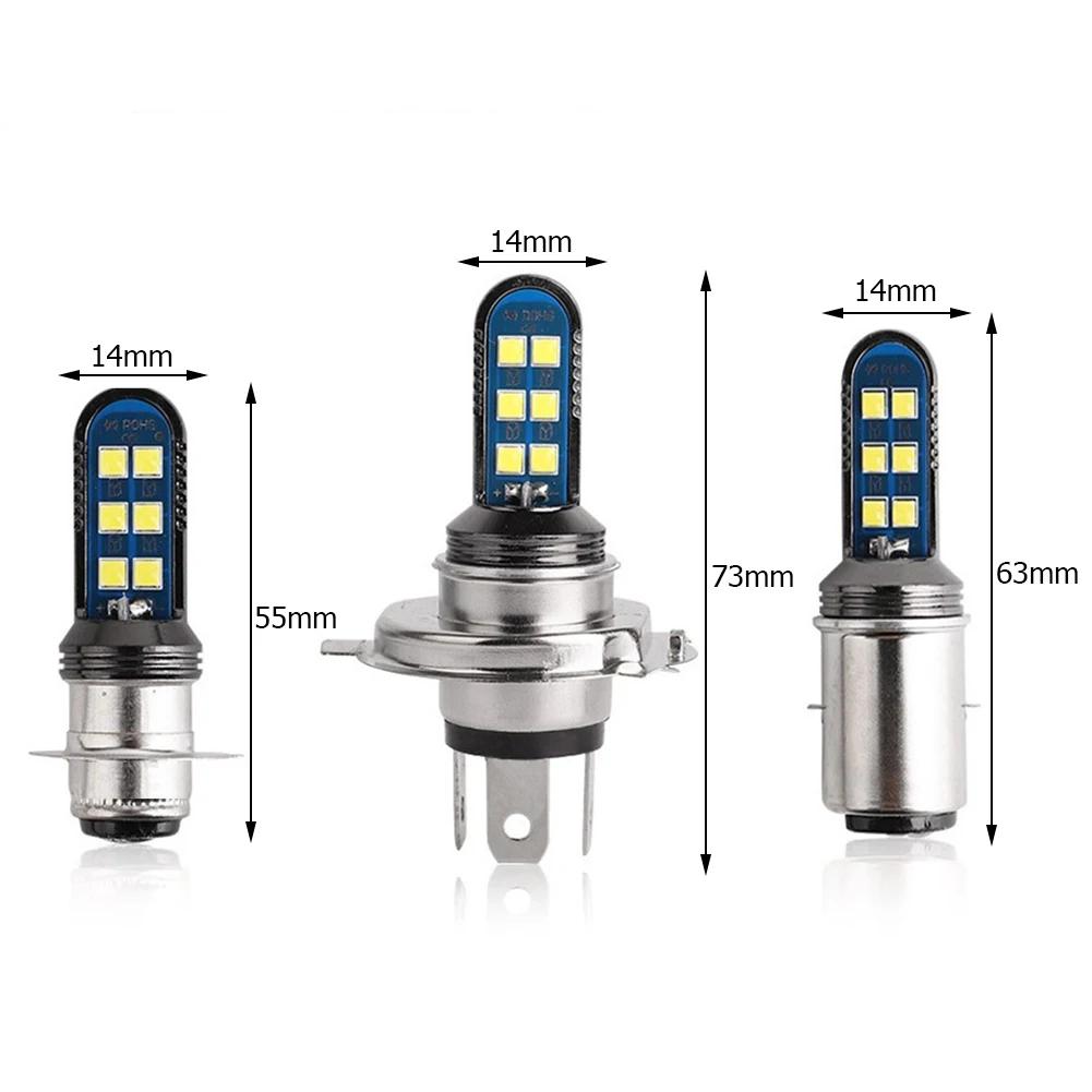 H4 LED Motorcycle Headlight BA20D P15D LED Bulbs Hi/Lo Beam Day Running Lamp LED Spotlight Dual Color Motor Accessories