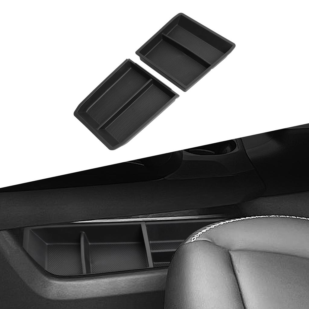 For GMC Terrain 2025 2026 Center Console Lower Storage Box Car Central Tray TPE Organizer Accessories Tidying Black
