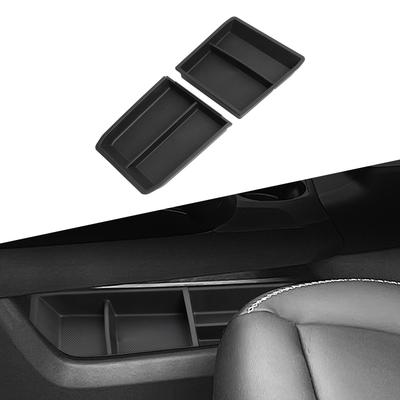 For GMC Terrain 2025 2026 Center Console Lower Storage Box Car Central Tray TPE Organizer Accessories Tidying Black