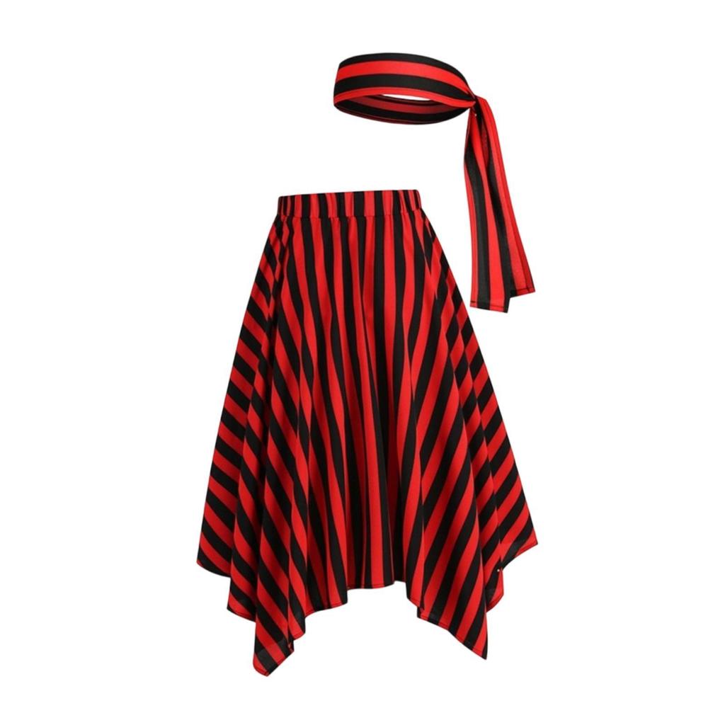 Pirate Skirt for Women with Headscarf Parties And Roleplaying Games