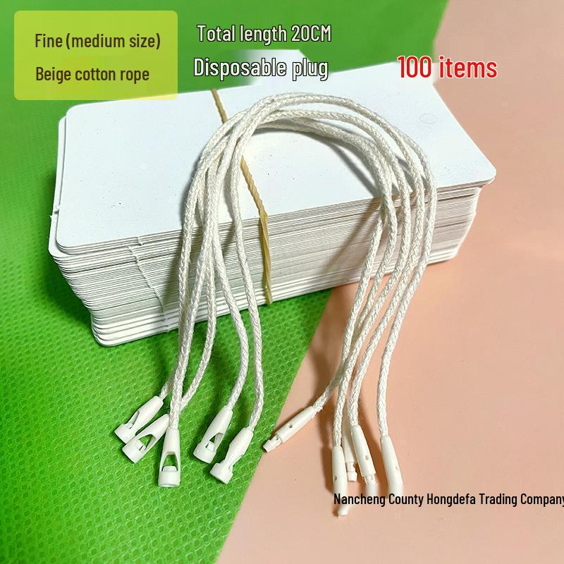 Universal Single Insert Hanging Rope for Clothing Tags and Luggage Accessories