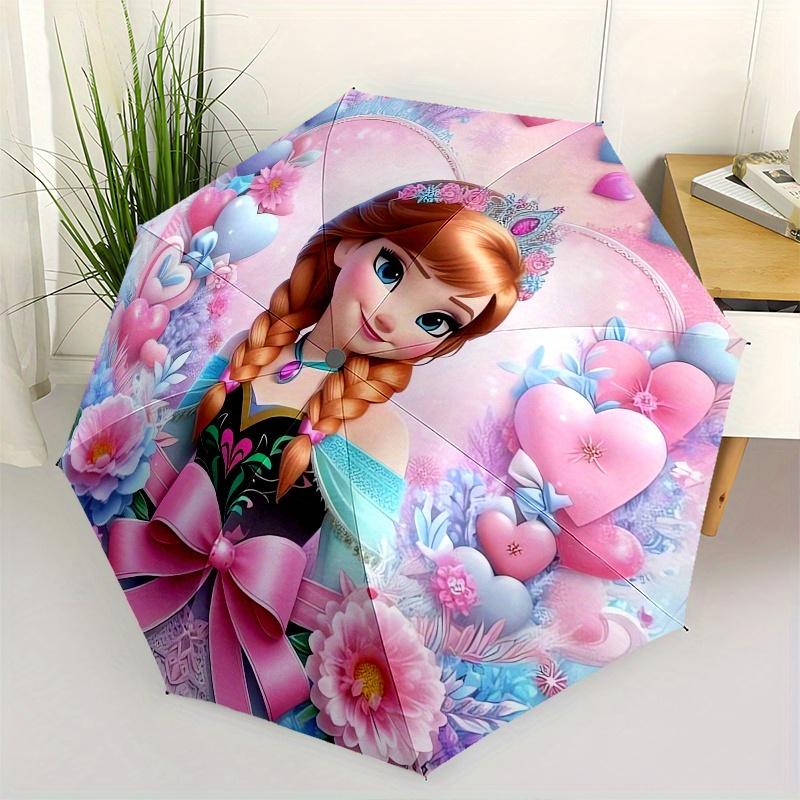 

Anna, Frozen Automatic Opening and Closing Umbrella, Compact Travel Umbrella, Lightweight and Portable, Suitable for Beach Commuting Busines