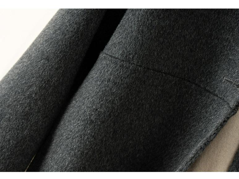 Women's Double-Faced Wool Cashmere Lapel Coat - 2025 Autumn/Winter Petite Edition