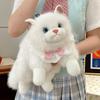 Fluffy Simulation Cat Plush Toys Voiced Realistic Cat Doll Ragdoll Cat Plush Doll  Birthday Gifts