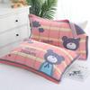 Extra Large Cartoon Cotton Gauze Pillow Towel - Thickened, Soft, Comfy, 3-Layer, Year-Round, Men's Gray