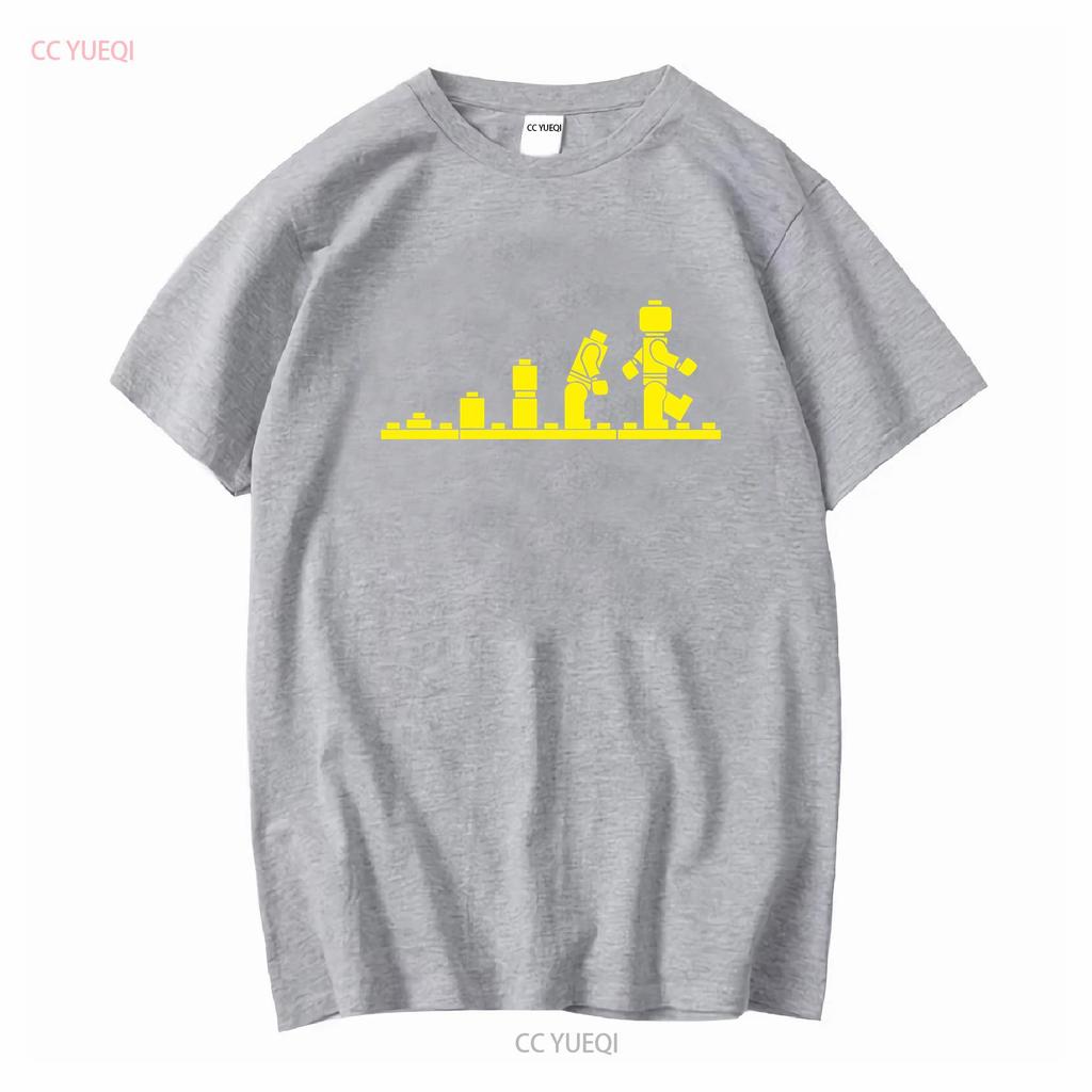 Bricks Evolution Mens T Shirt Movie Master Builder Classic Awesome Spaceman Funny Kids Present Idea Joke Top Dad Vintage