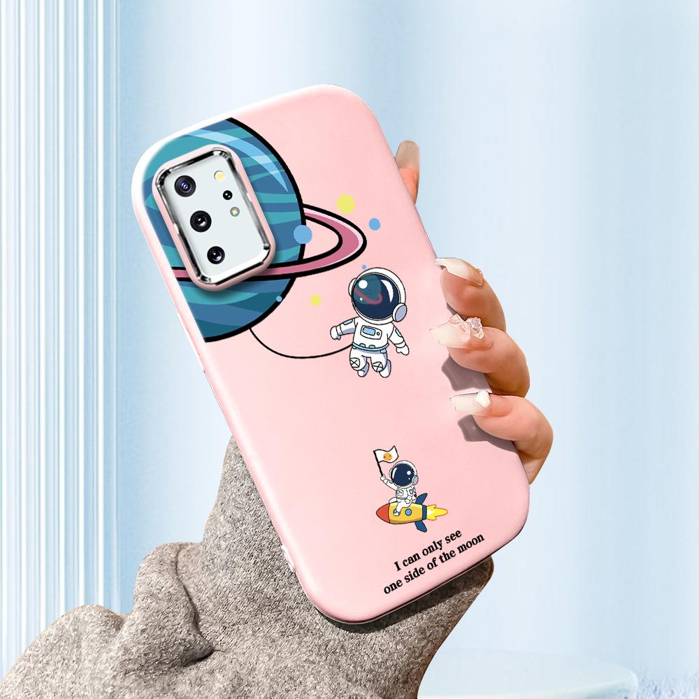 

Одноколірний сріблястий край об’єктива Жирний корпус М’який рідкий силіконовий чохол із ТПУ Протиударний чохол для телефону Xiaomi Redmi Samsung Samsung S25 5G рожевий