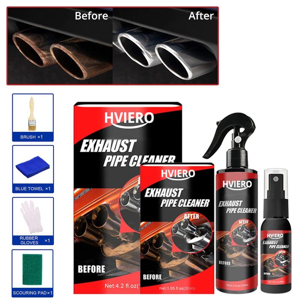 120ml Remover Rust Car Exhaust Pipe Anti-Rust Spray Metal Surface Cleaner Multi-Purpose Maintenance with Sponge Brush Clean