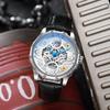 Skelett Automatische Mechanische Herrenuhr Mode Top Marke Leuchtend Edelstahl Sportuhren Relogio Masculino