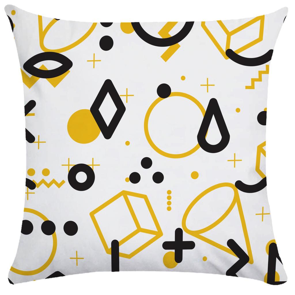 Unregelmäßiger Geometrischer Quadratischer Sofakissenbezug Schlafsaaldekoration Büro Wohnzimmer Zuhause Kissenbezug