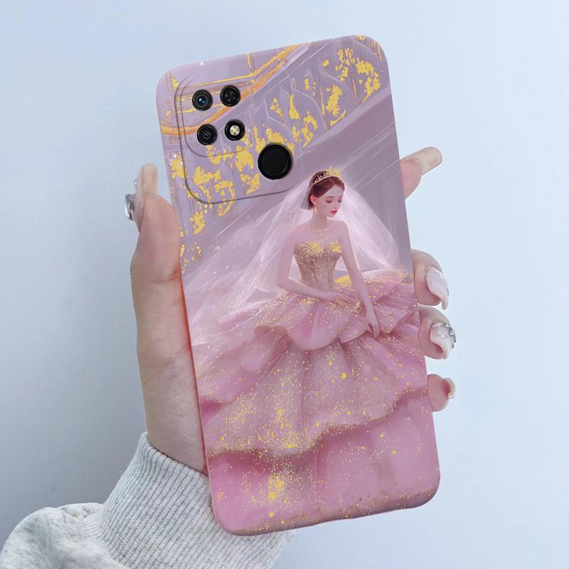 For Xiaomi Redmi 10C Phone Case Fashion Butterfly Flower Girls Design Soft Silicone TPU Back Housing for Redmi10C 10 C Covers