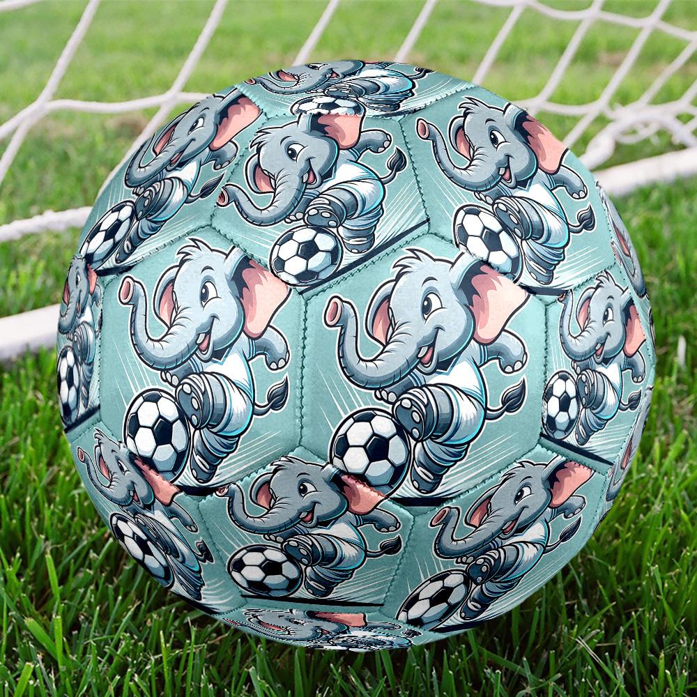 1pc Elephant Soccer Star Soccer Balls Size 5 Machine-Stitched Ball, Sports League Outdoor Match Football Training Ball Futbol Voetbal. Q61525 Size 5