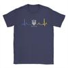 Oekraïense Tryzub Oekraïne Vlag Drietand Zelensky Hartslag T-shirt Mannen Nieuwigheid Katoenen T-shirt Korte Mouw T-shirt Cadeau Tops