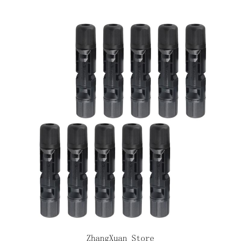 3XUF 10Pieces Practical Solar Connectors IP67 Portable Accessory for Secure and High Performances Efficents Energy Transfer