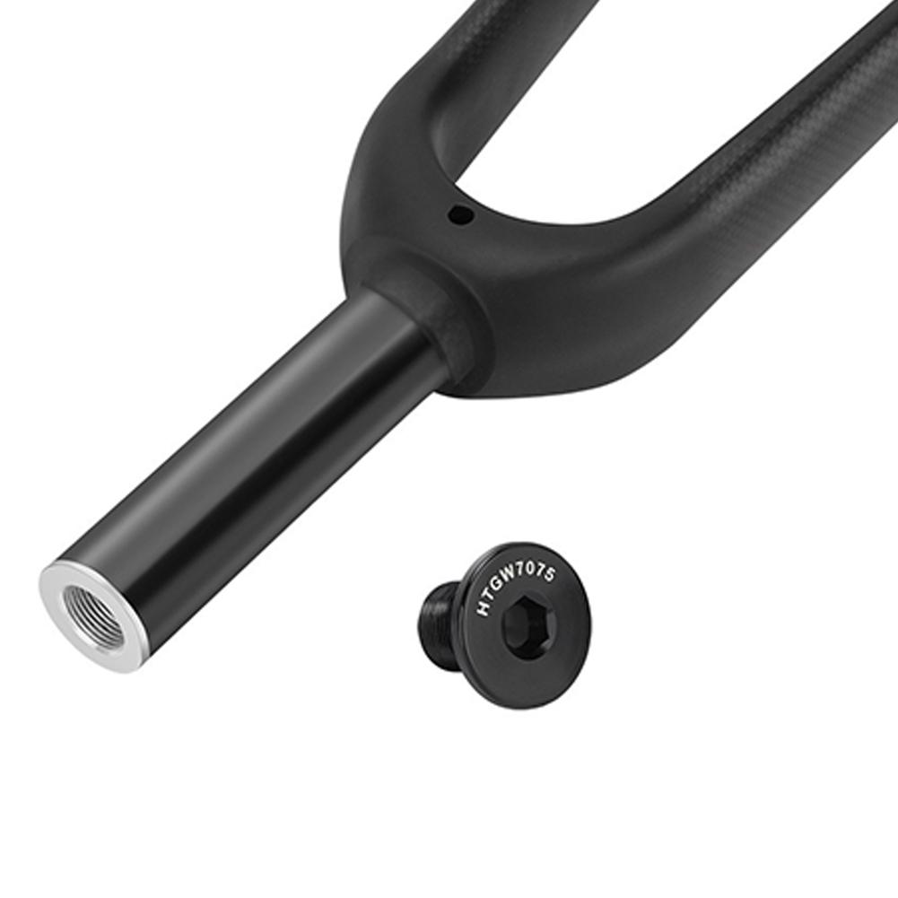 Folding Bike Front Fork, 3K Carbon Fiber Fabric Texture, Bicycle Fork 349-100mm Compatible For 349/14 "/16" 305 Folding Bike Accessories