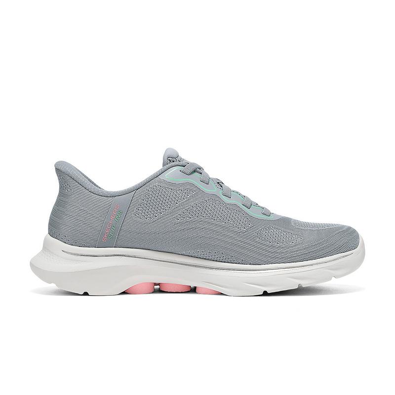 Skechers Slip-Ons Comfortable Durable Low-Top Casual Shoes Women Sneakers Gray 125259-GYPK