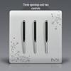 Decorative Wall Socket & Switch Module - Five-Hole Household Power Panel