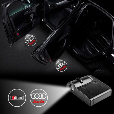1/2Pcs Led Car Door Welcome Lights Auto Logo Projector Lamp for 6w SLINE A4 A3 8P 8V 8L A5 A6 C6 C5 C7 4F A1 A7 A8 Q2 Q3 Q5 Q7w6