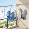 5PCS Stainless Steel Double Hook Shoe Rack Space Saving Sports Shoes Hooks  Outdoor Balcony