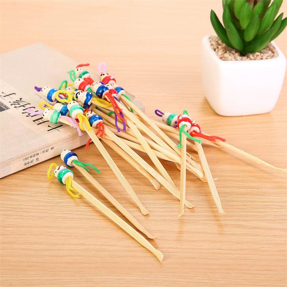 Color Mini Doll Wax Remover Wood Bamboo Ear Cleaner Tool Health Care Ear Picks Ear Care Earpicks