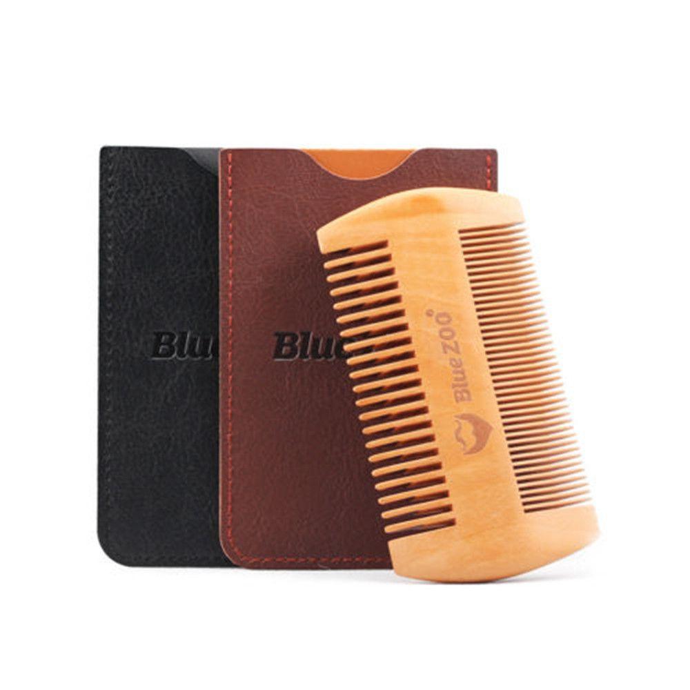 Hairdressing Pocket Size Card Package Beard Comb Double Side Fine Coarse Teeth Hair Mustaches Brush