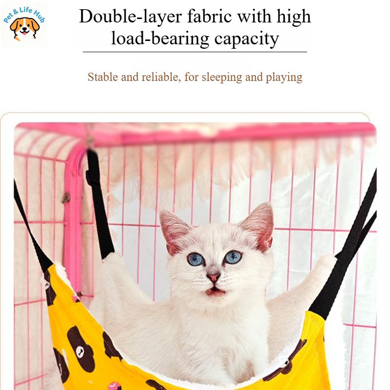 All-Season Cat Swing - Double-sided Adjustable Hammock Cage - Hanging Cat Bed - Pet Thick Bed cat hammock Pet supplies