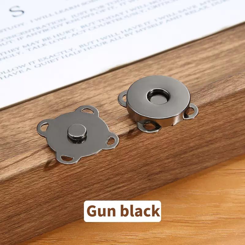 10 Sets Magnetic Snap Button Metal Plum Blossom Sew On Button Clasps Fasteners for Purses Handbag Clothes DIY Accessories