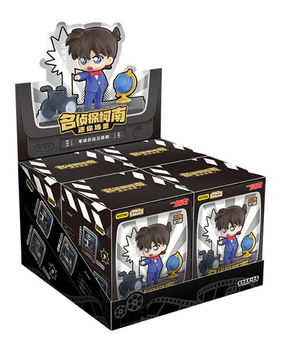 Original KAYOU Detective Conan Mini Scene Retro TV Series Blind Box PVC Anime Character Model Collection Toys Gifts