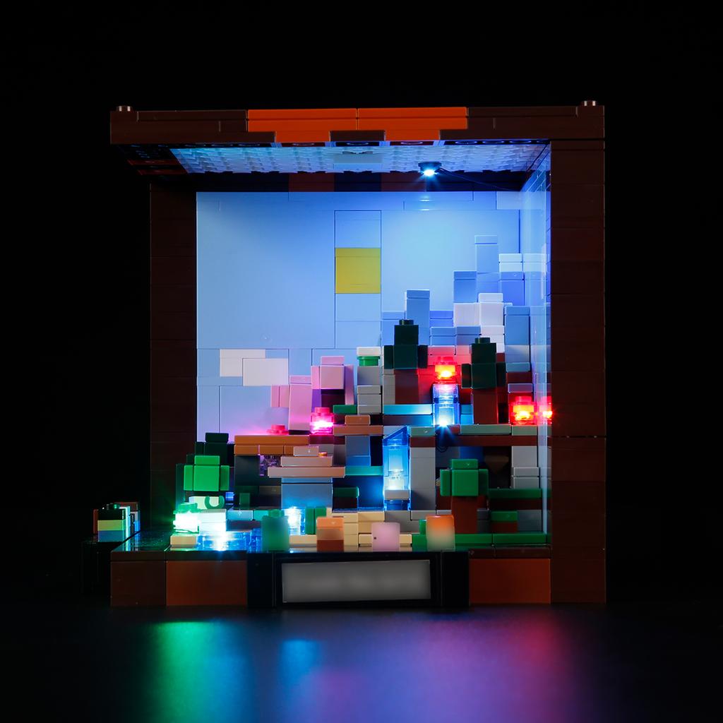 DIY LED Lighting Kit For Lego Minecraft 21265 The Crafting Table Building Block Toy Decoration Adjustable Lighting Accessories
