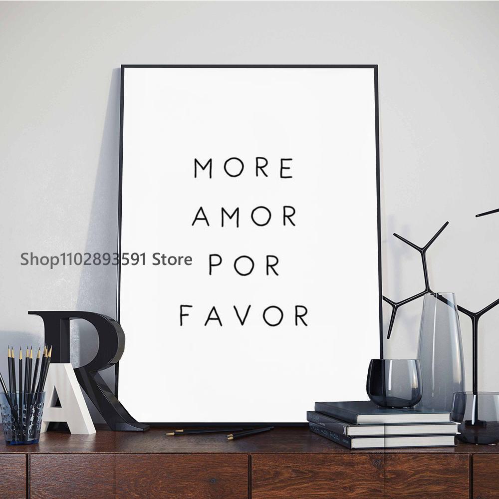1pc Maximalist Sunshine More Amor Yellow Love Quote Poster Paper Print Home Bedroom Entrance Bar Cafe Art Painting Decoration