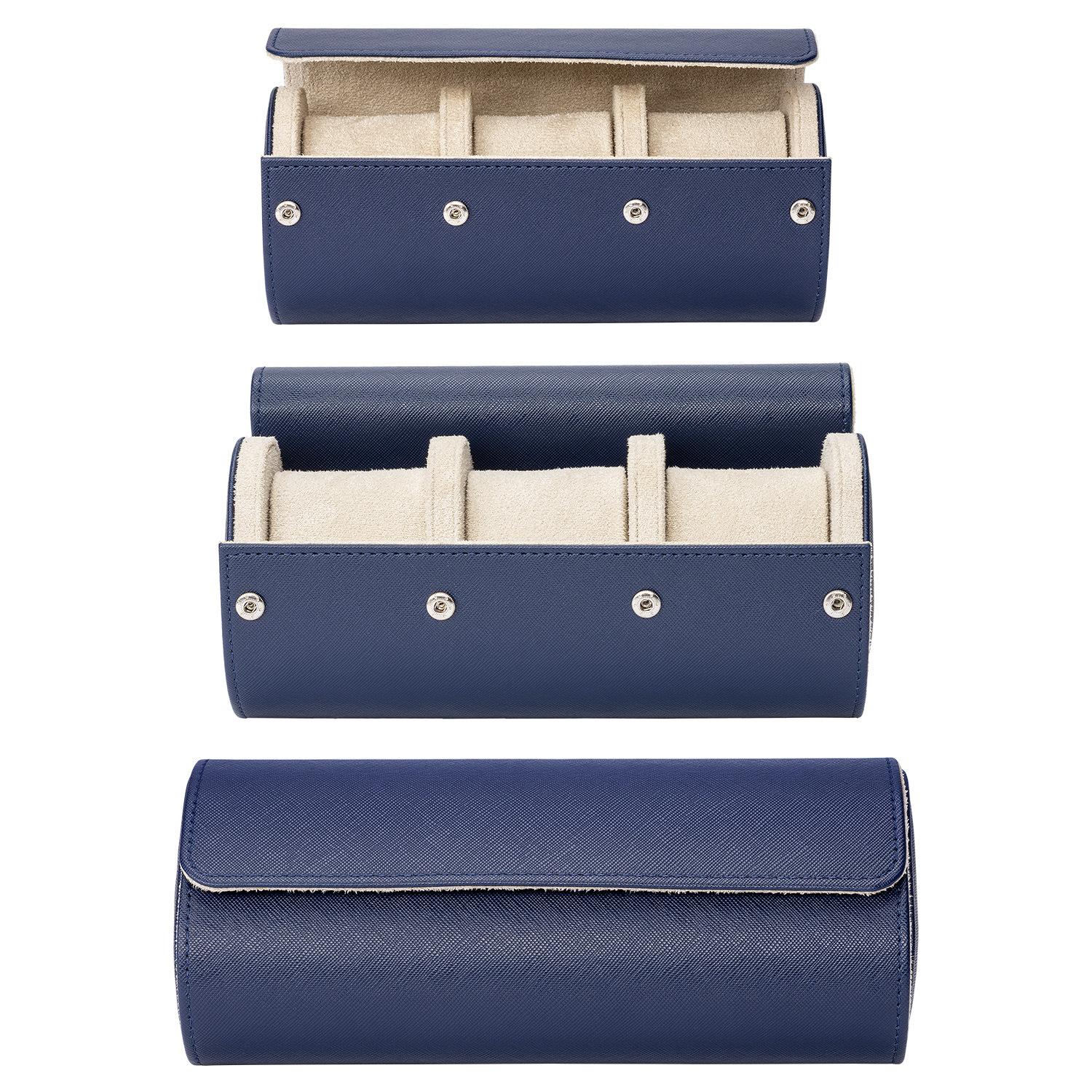 

Новый дорожный чехол для часов, дорожный органайзер-ролл для 3 часов - чехол для часов из ПУ кожи - органайзер для часов для мужчин и женщин