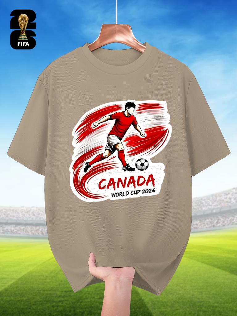 FIFA-Themed Men's Breathable Short-Sleeve T-Shirt for World Cup Gifts, Football Fans Apparel, Birthday Present for Birthdays/Dating/Creative Gifts