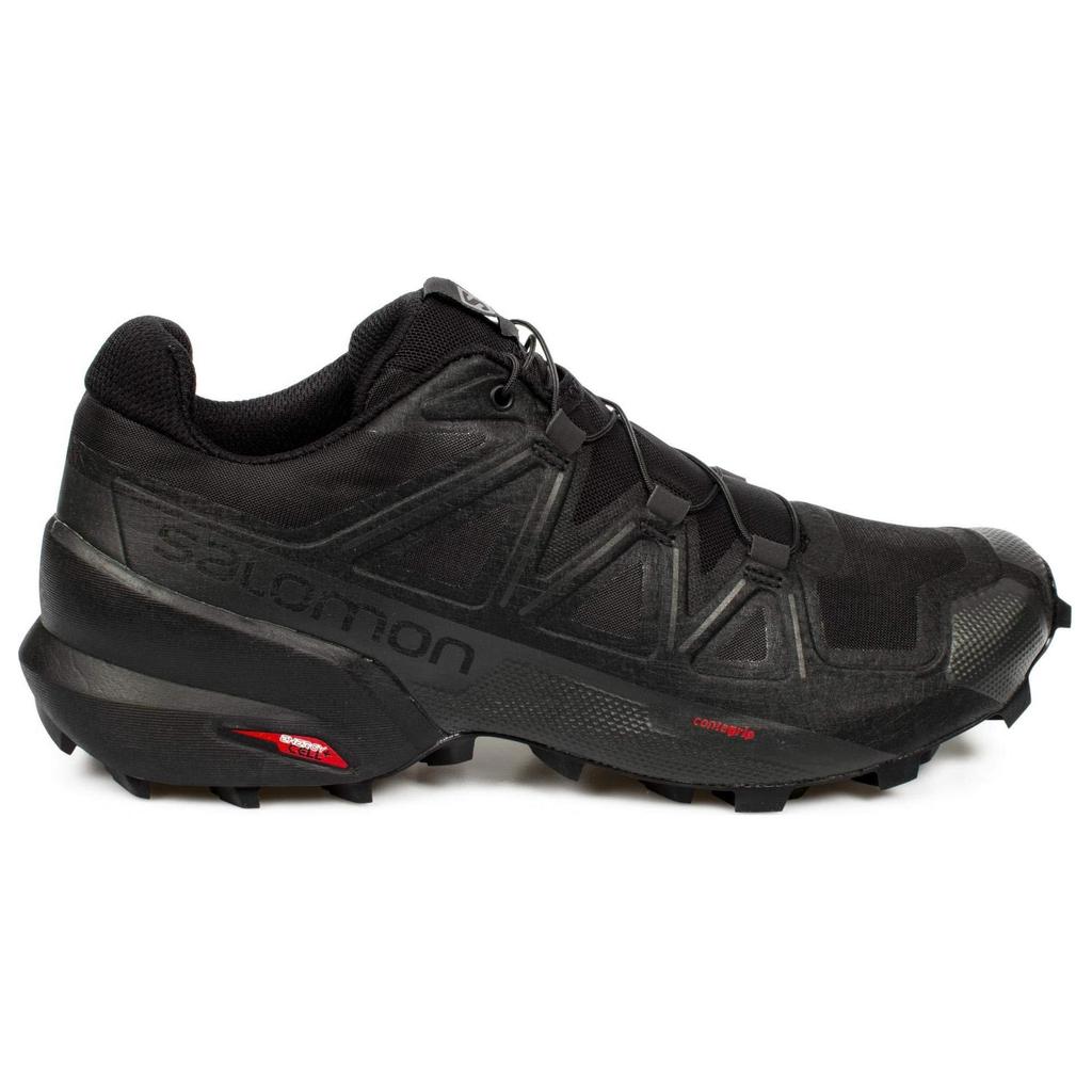 SALOMON Speedcross 5 Solid Color Lace-Up Outdoor Mesh Fabric Durable Breathable Supportive Low-Top Contagrip Trail Running Shoes Men Sneaker 406840