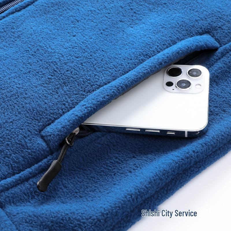 Unisex Coral Fleece Jacket for Couples - 2026 Autumn/Winter Collection, Warm Outdoor Wear
