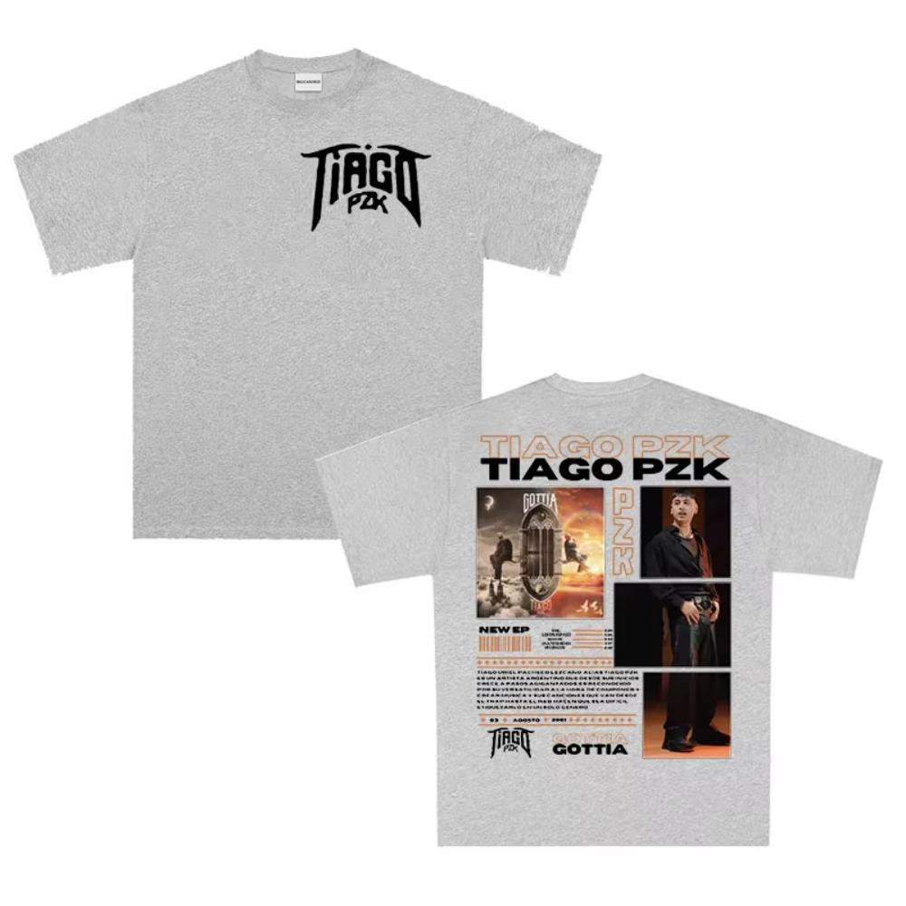 Rapper TIAGO PZK Tour New Album Tee Shirt Unisex Vintage Hip Hop Fashion Streetwear Tshirts Women Cotton Short Sleeve T Shirt