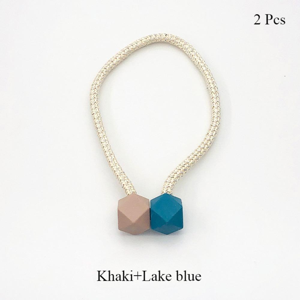 2 Pcs 2-color magnetic buckle modern simple light luxury magnetic curtain buckle creative tie strap tie rope collection tie acce