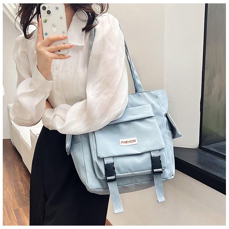 Large Capacity Soft Girl Shoulder Bag: Student Handbag for School, Tutoring, Commute