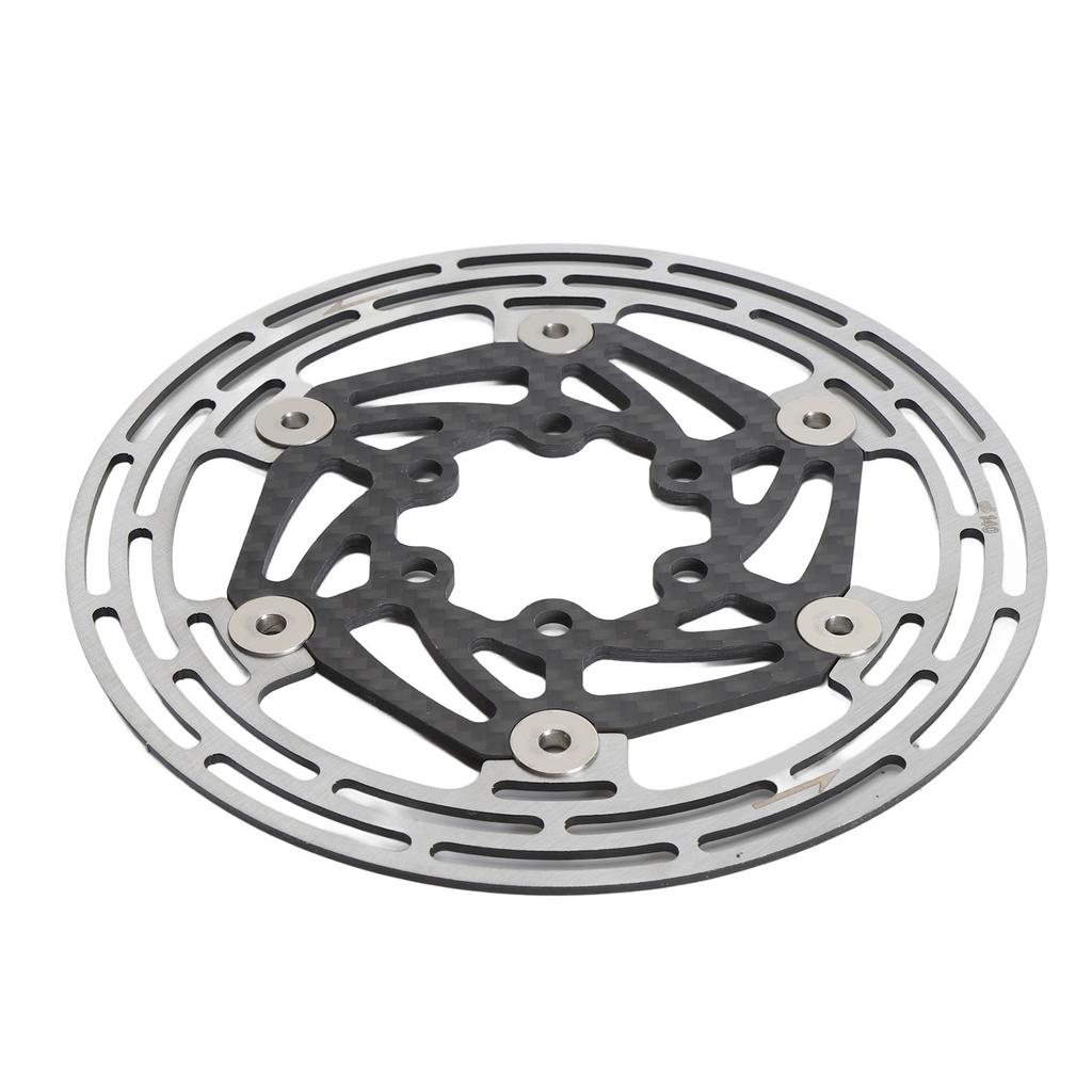 Bike Brake Disc Rotor Heat Dissipation Lightweight Carbon Fiber Steel with 6 Bolts Floating Disc Brake Rotor for Mountain Bike Road Bike