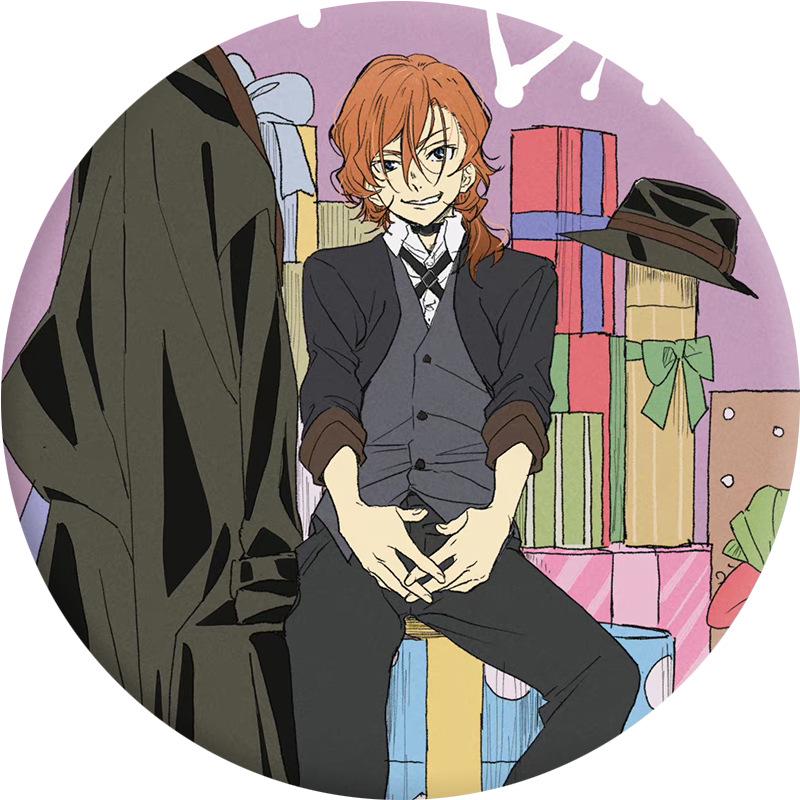 Bungo Stray Dogs Tinplate Anime Badge: Dazai Osamu & Nakahara Chuuya Badge