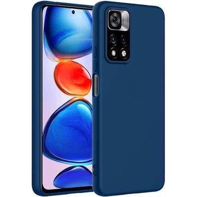 Protective Case - E.F.CONNECTION - Redmi Note 11 Pro - Shockproof Liquid Silicone - Slim - Navy Blue
