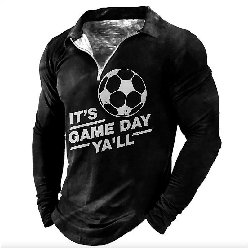 New POLO Shirt Zip Long-sleeved Lapel Men's Sweatshirt Casual Tops Tide