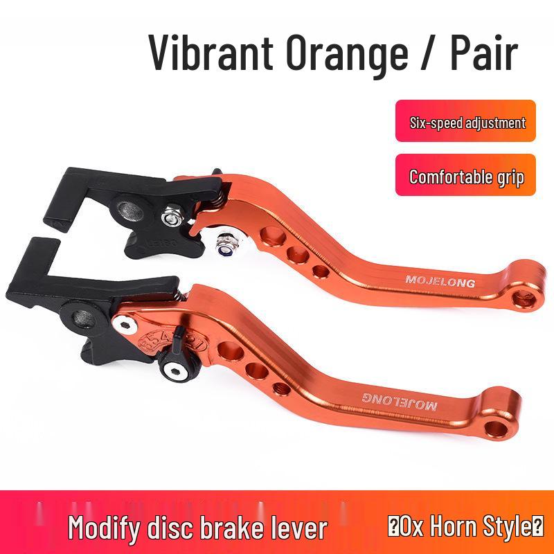 Adjustable Bull Horn Brake Levers for Little Monkey M3 Motorcycle - Front & Rear Disc Brake Modification