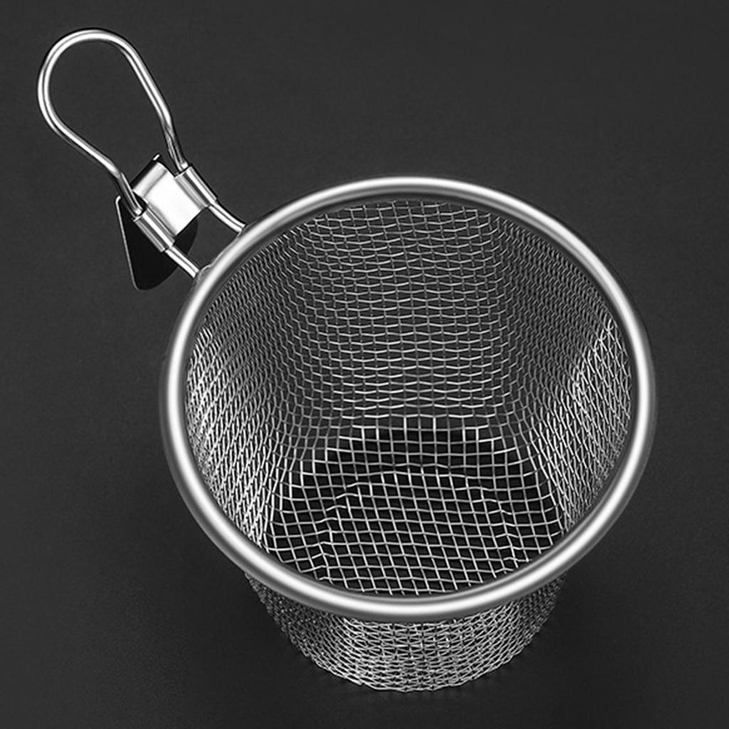 Mesh Strainer Stainless Steel Basket Spaghetti Strainer Spoon Noodle Strainer for Noodles Frying Pasta Camping Dumplings
