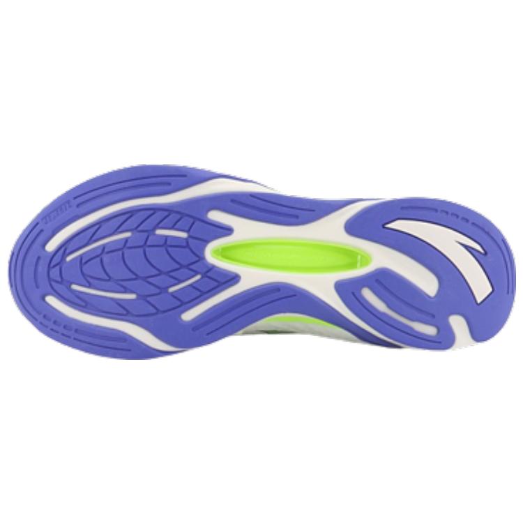 Anta Cushioning Slip Resistant Abrasion Resistant Low Top Running Shoes Men's White Purple Green 112225596-5