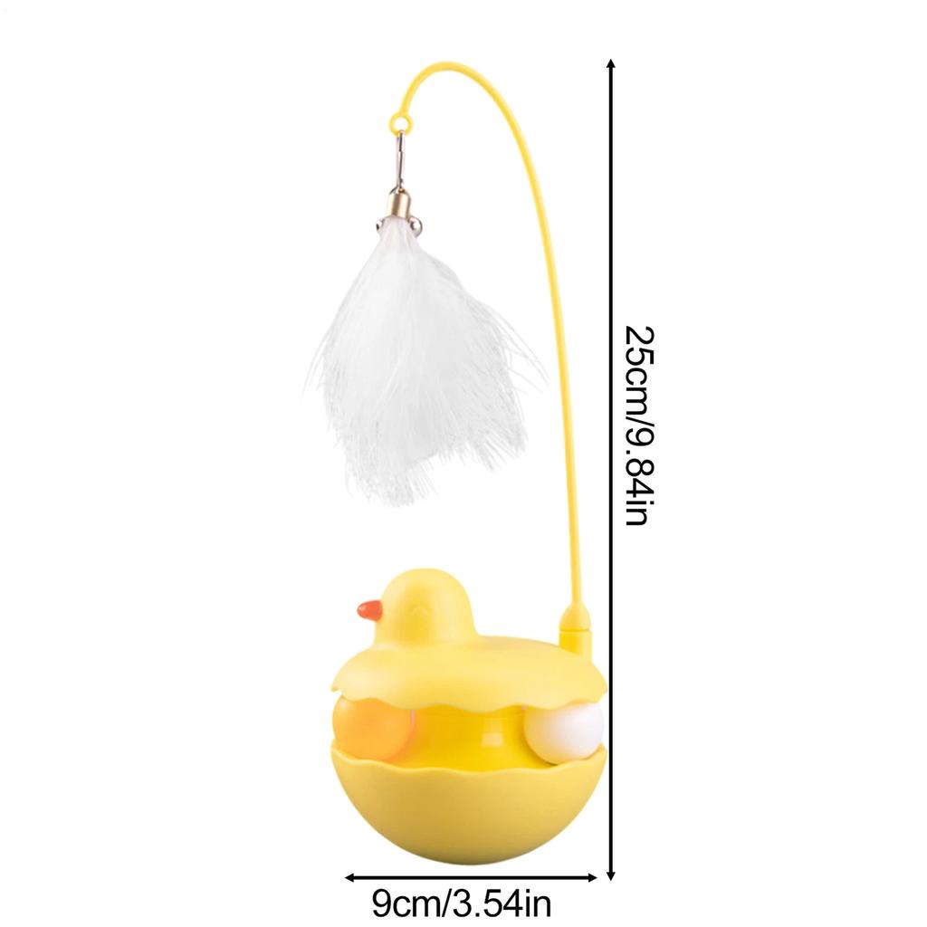 Cat Toys Interactive Kitten Toy Detachable Feather Lightweight Resin Duck