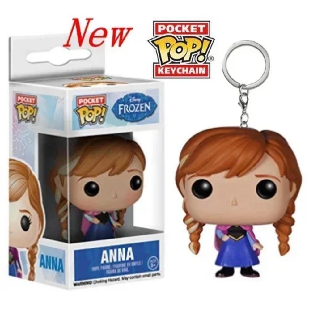 Pocket Figure Keychain Frozen 2 Princess Anna Elsa Olaf Collection Toys for Children with Box