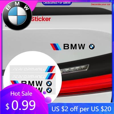 BAGW4 2026 Car Sticker 4pcs Car Styling Door Handle Stickers Tire Rear View Mirror Decals For M Performance E46 E49 F30 F80 E36 E4