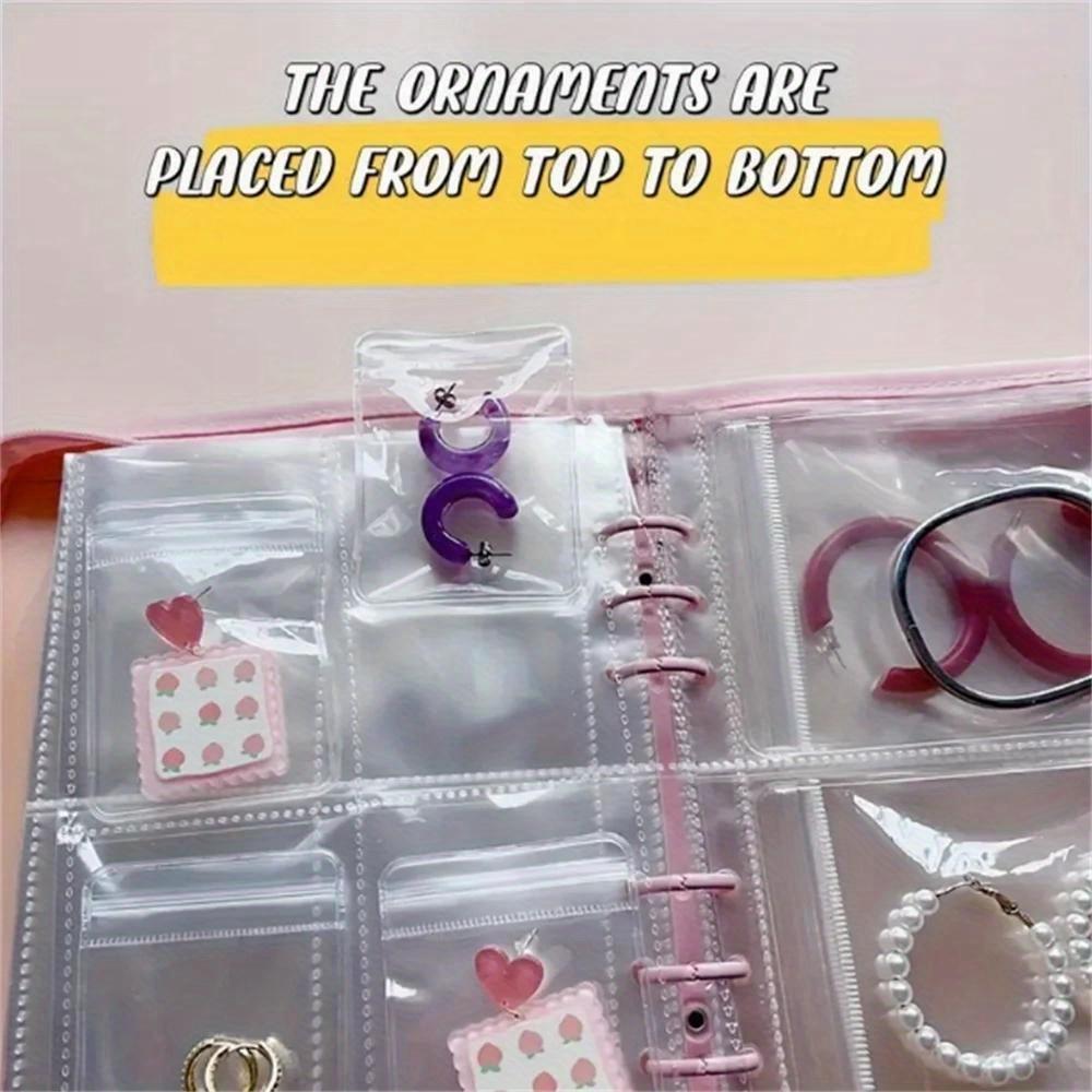 New Jewelry Necklace Earring Holder Bag Portable Water-proof Credit Card Photo Storage Book Zipper Bag Ins Stationery Organizer