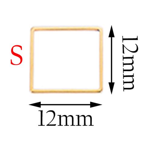 20pcs 3 Size Gold Stainless Steel Charm Pendant Open Bezels Hollow Pressed Resin Frame Mold Bezel DIY Jewelry Making Accessories